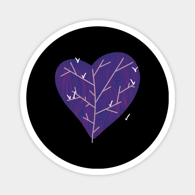 Dove Heart Tree Magnet by nathalieaynie